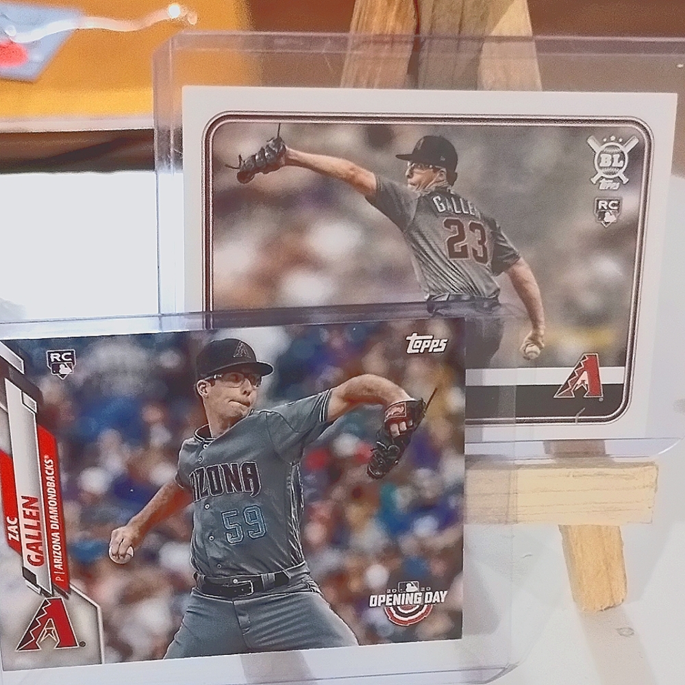 2 Zac Gallen Rookie Cards. 2020 Topps.